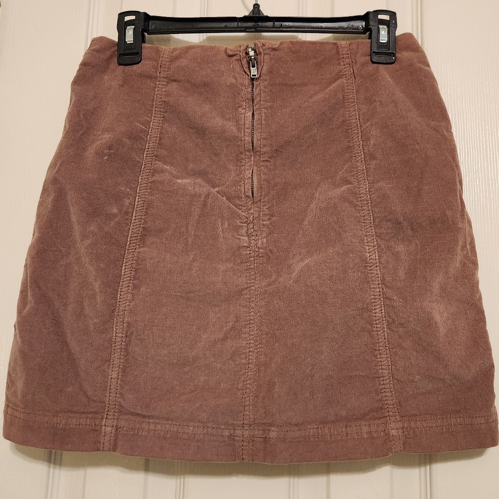 💗Free People Modern Femme Mauve Corduroy Mini Skirt Size 10 - Picture 6 of 11